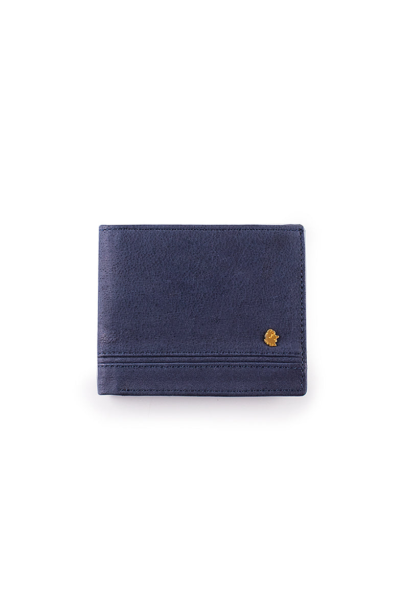 Muskox leather mens wallet George in blue by Qiviuk Boutique