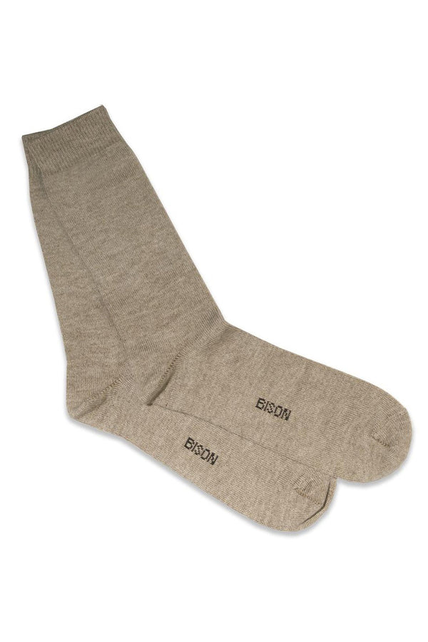 Bison & Silk Jersey man socks in natural by Qiviuk Boutique