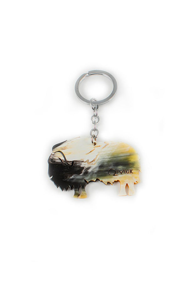 Bull horn Keychain Muskox design by Qiviuk Boutique