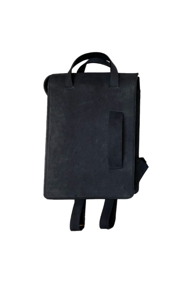 Backpack Muskox Leather Le Feuillet in black by Qiviuk Boutique