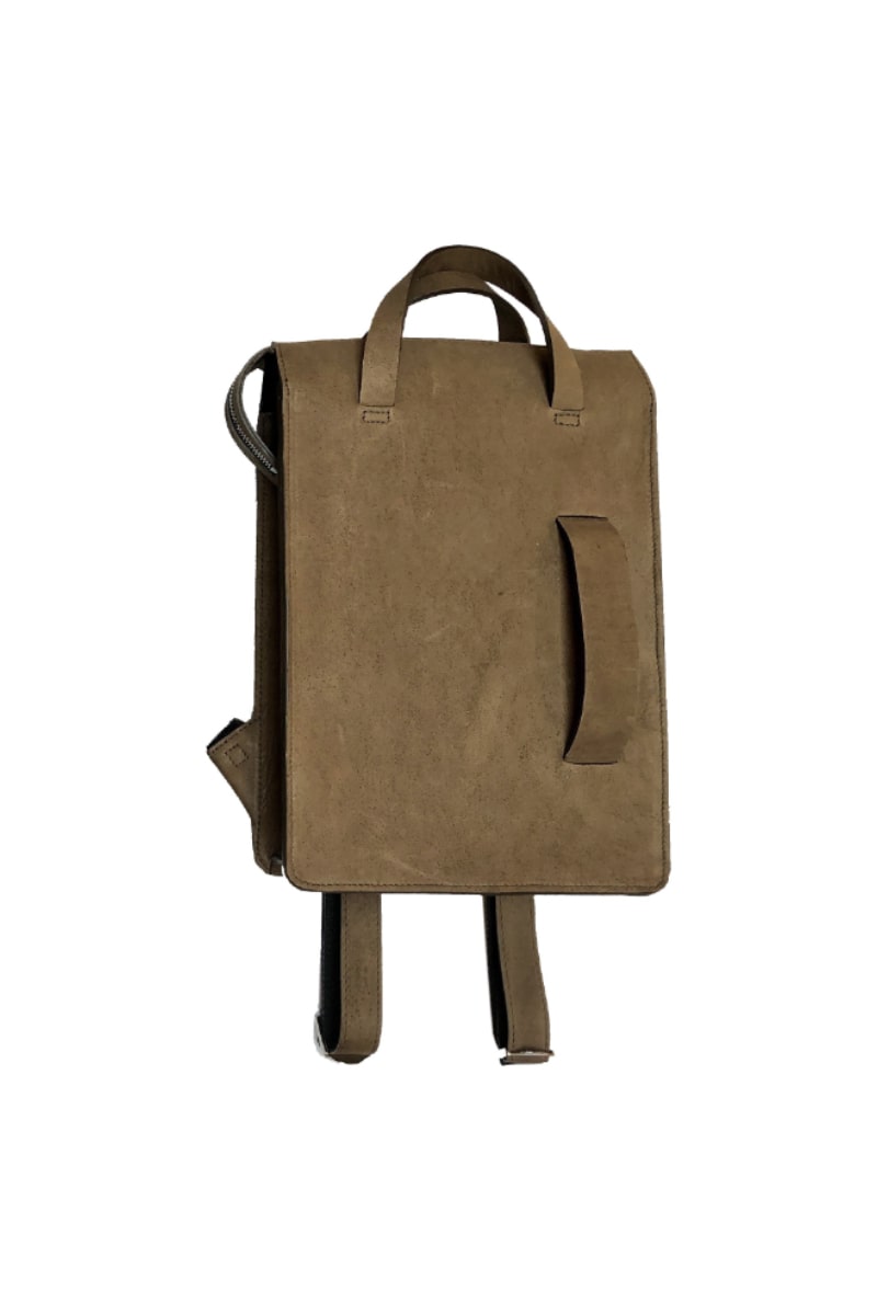 Backpack Muskox Leather Le Feuillet in brown by Qiviuk Boutique