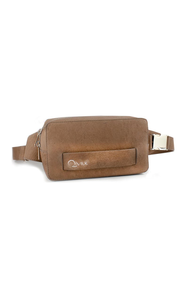 Muskox leather belt bag 