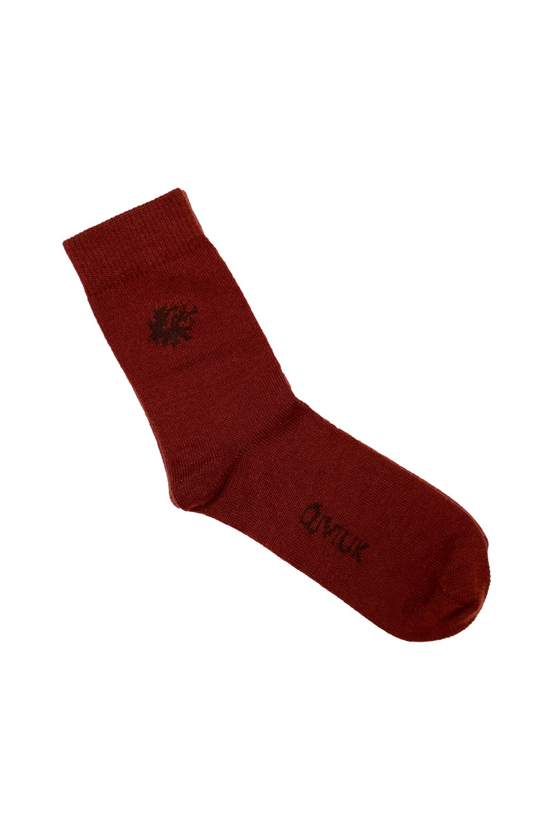 Jersey Woman Socks Qiviuk in Red by Qiviuk Boutique