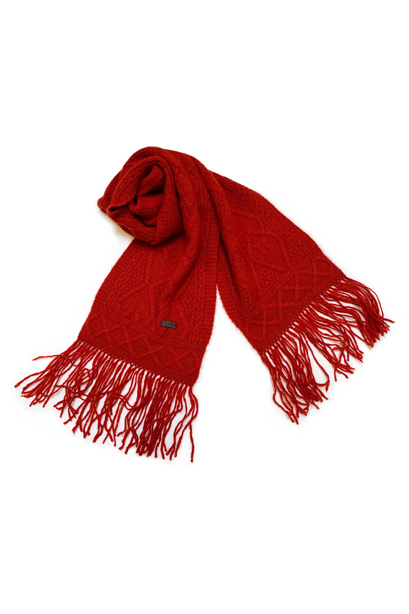 Mena Woman Scarf Qiviuk & Merino in red by Qiviuk Boutique