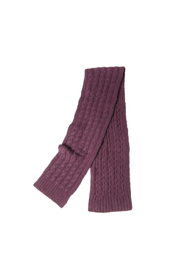 Qiviuk Cable scarf in purple by Qiviuk Boutique